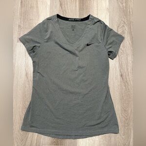 Nike Women's Charcoal V-Neck Tee